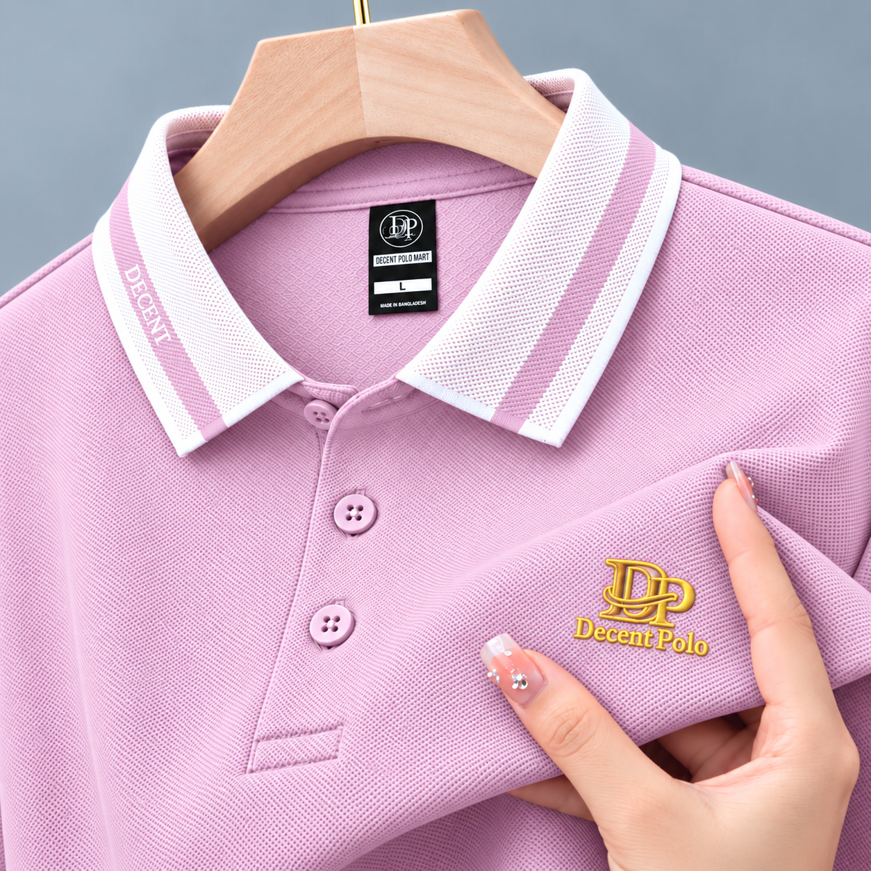 100% PK Cotton Polo T-Shirt [DP-Pink]